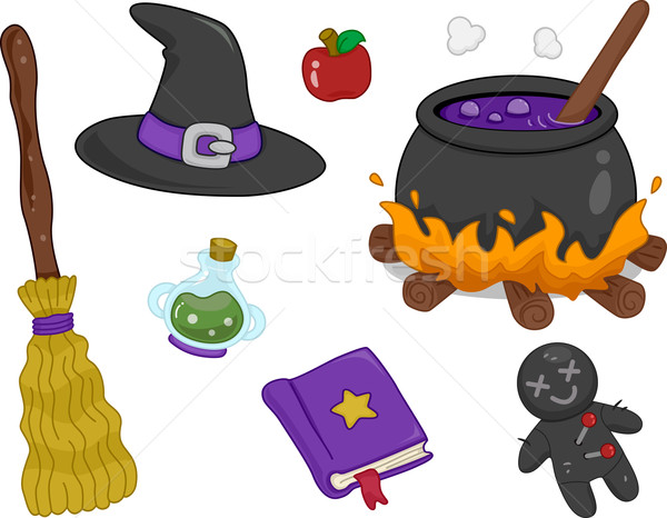Witchcraft Items Design Elements Stock photo © lenm