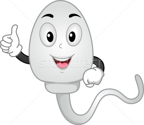 Sperma cel mascotte illustratie vector Stockfoto © lenm