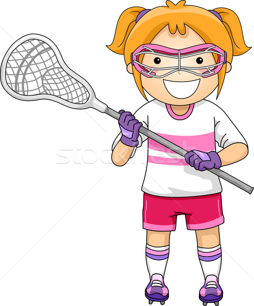 Lacrosse nina ilustración artes deportes jóvenes Foto stock © lenm