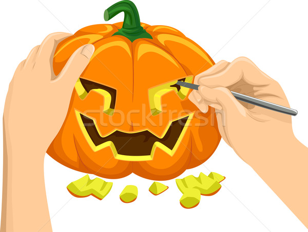 Pumpkin Carving Stock photo © lenm