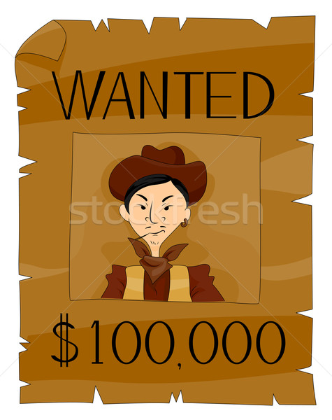 Wanted Poster Stock photo © lenm