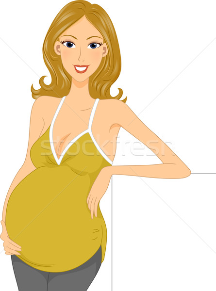 Pregnant Girl Stock photo © lenm