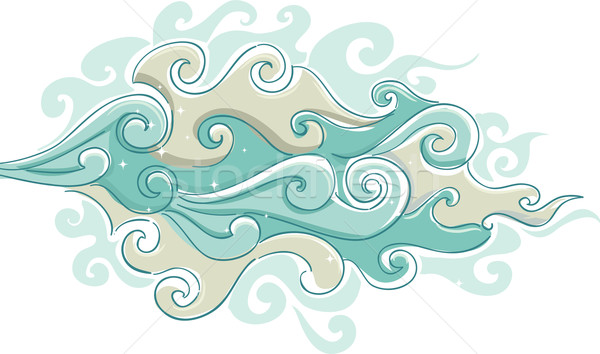 Fumée design illustration résumé Splash brouillard [[stock_photo]] © lenm