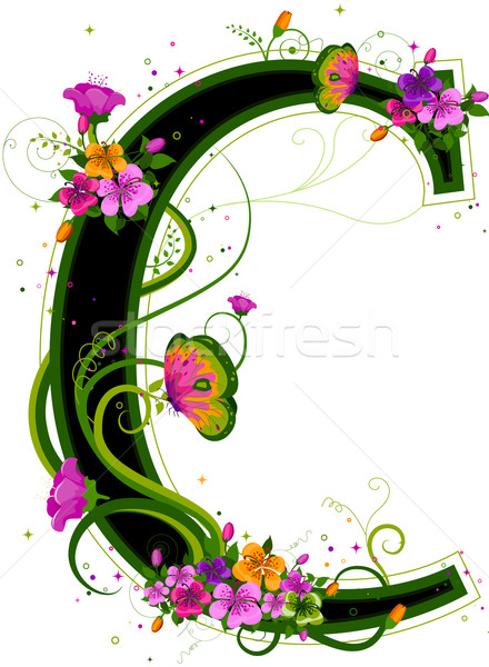 Stock photo: Floral Alphabet