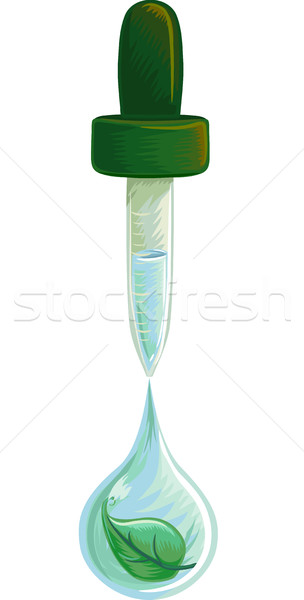 травяной завода медицина пипетка иллюстрация лист Сток-фото © lenm