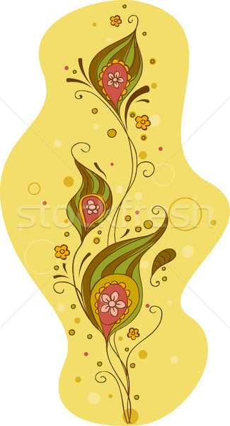 Ornamento ilustração floral flor Foto stock © lenm