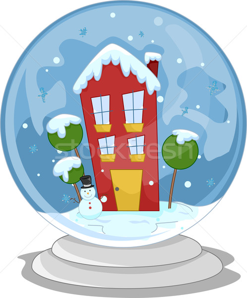 Snow Globe House Stock photo © lenm