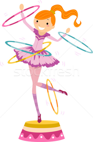 Kız sirk örnek kadın ayakta Stok fotoğraf © lenm