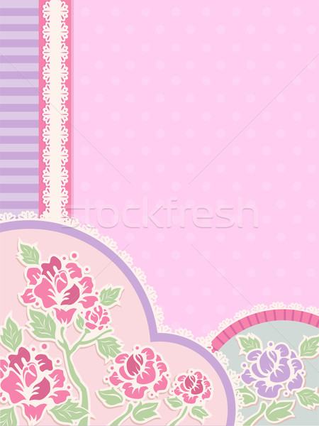 Shabby Chic Corner Border Stock photo © lenm