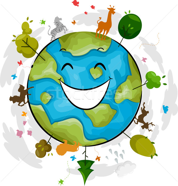 Earth Mascot Stock photo © lenm