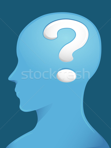 Profile Brain Question Stock photo © lenm