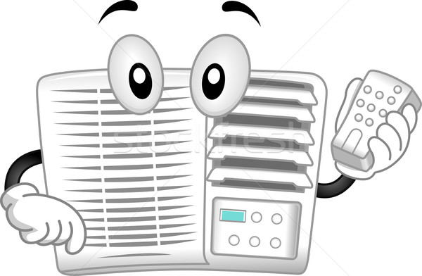 Stock photo: Air-conditioner Mascot