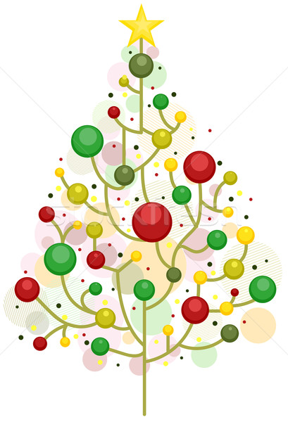 árbol de navidad diseno sin hojas Navidad Foto stock © lenm