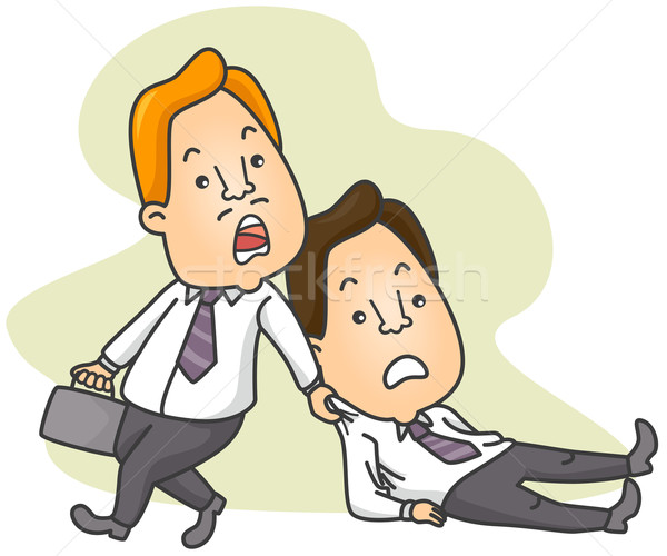 Man Dragging Colleague to Work Stock photo © lenm