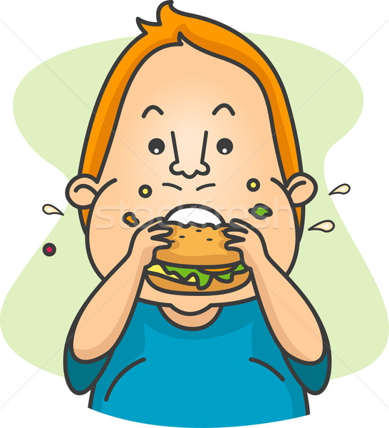 Man Eating a Burger Stock photo © lenm
