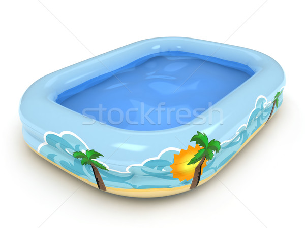 Nadmuchiwane basen 3d ilustracji wody lata relaks Zdjęcia stock © lenm