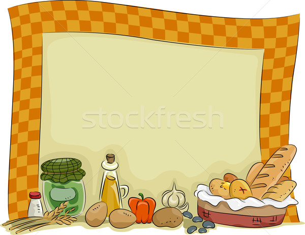 Country Style Kitchen Board Background Stock photo © lenm