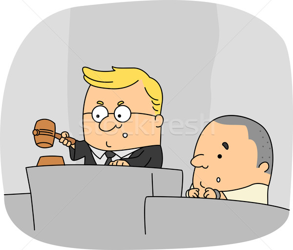 Сток-фото: судья · иллюстрация · работу · правосудия · мужчины · карьеру