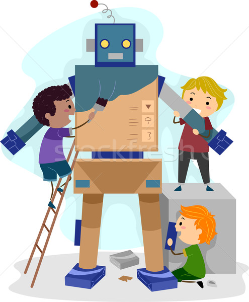 Robotics Kids Stock photo © lenm