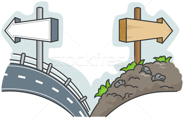 Crossroads Stock photo © lenm