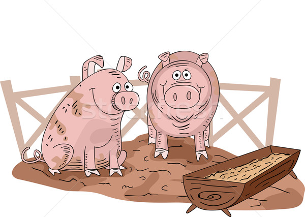 Pig Pen Stock photo © lenm