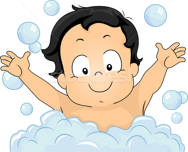 Baby Bubble Bath Stock photo © lenm