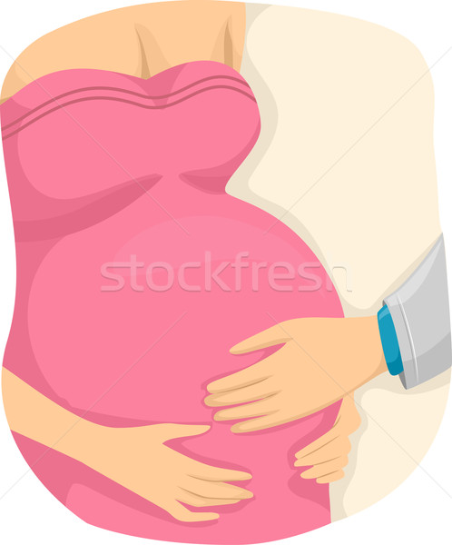 Girl Pregnant Hand Doctor Stock photo © lenm