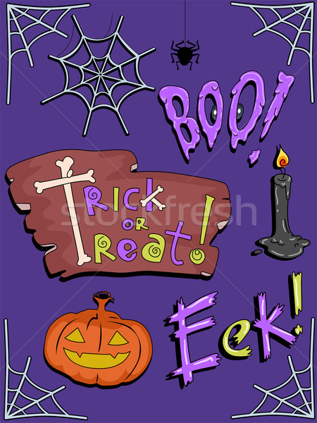 Halloween Design Elements Stock photo © lenm