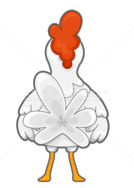 Сток-фото: курица · назад · иллюстрация · куриные · животного · Cute