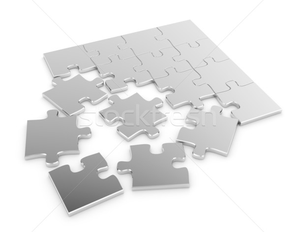 Kirakós játék 3d illusztráció puzzle rajz illusztráció render Stock fotó © lenm