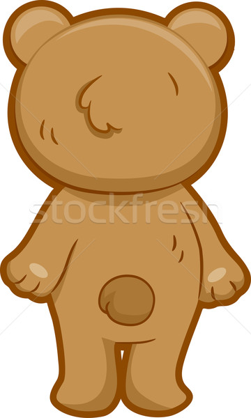 Stockfoto: Beer · achteraanzicht · illustratie · teddybeer · vector · geïsoleerd