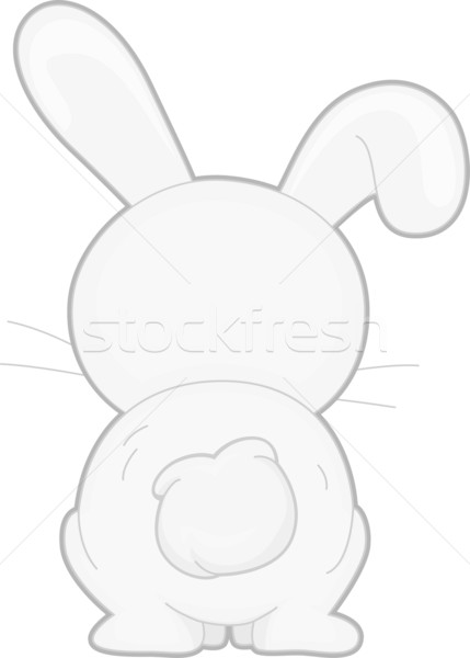 Download Rabbit Back View vector illustration © lenm (#2255672 ...