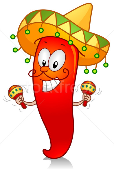 çili oynama örnek karakter geleneksel Meksika Stok fotoğraf © lenm