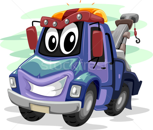 Mascot Tow Truck Stock photo © lenm