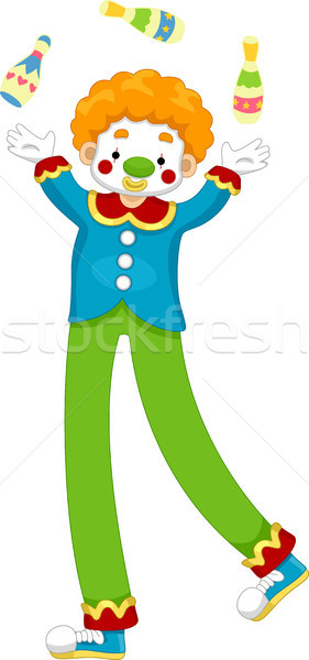 Clown Juggler Stock photo © lenm
