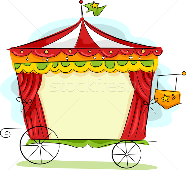Cirkusz fuvar illusztráció terv jókedv rajz Stock fotó © lenm