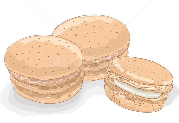 Macaroons Sketch Stock photo © lenm