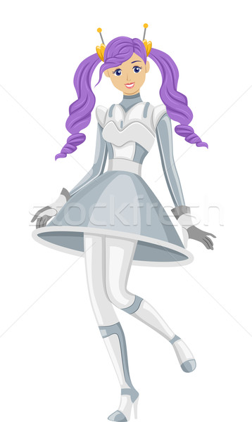 Futuristic Girl Stock photo © lenm