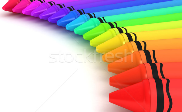 Creioane ilustrare diferit culori artă Imagine de stoc © lenm