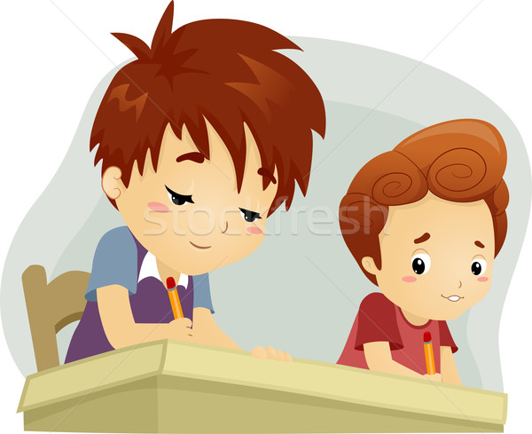 Chłopca ilustracja mały skopiować dzieci dziecko Zdjęcia stock © lenm