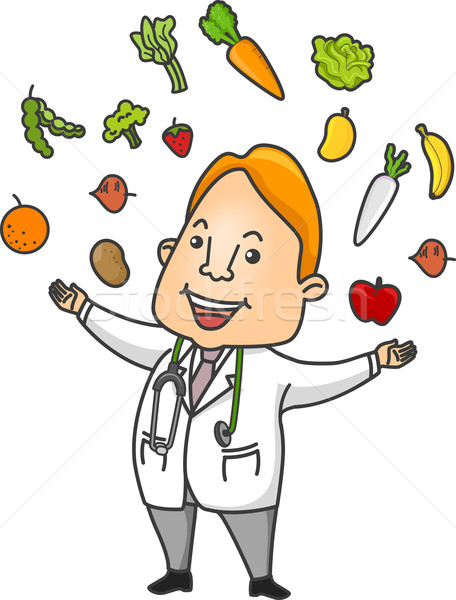 Médicos alimentos ilustración médico frutas hortalizas Foto stock © lenm