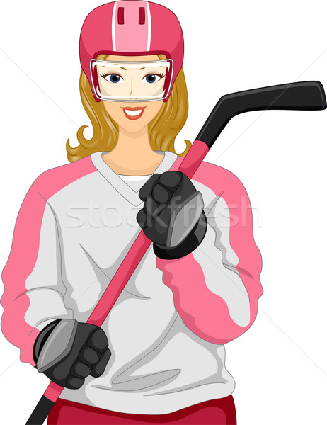 Stock photo: Ice Hockey Girl