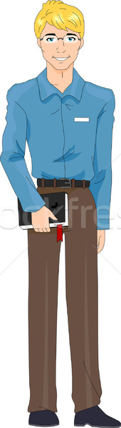 Pastor Illustration Retro aussehen Mann Job Stock foto © lenm