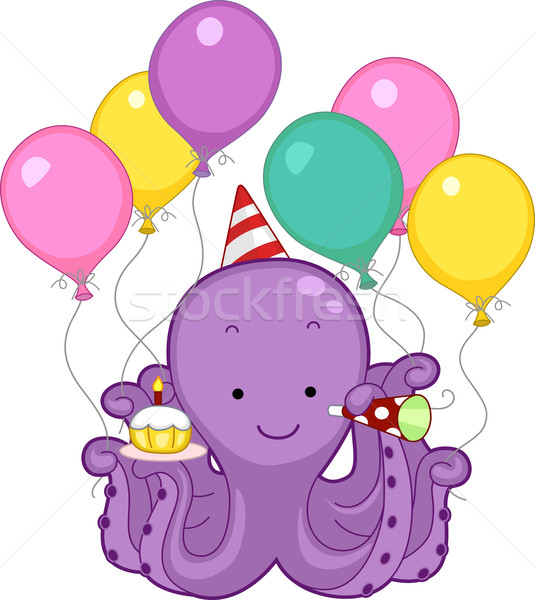 Octopus Birthday Party Stock photo © lenm