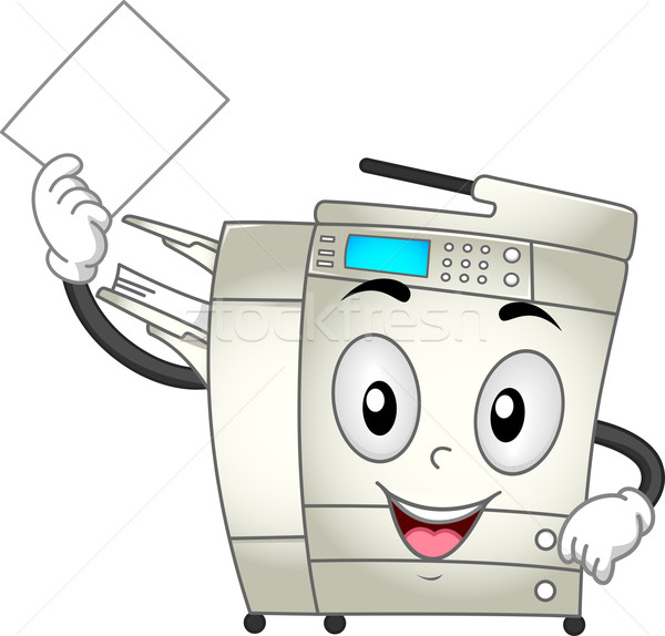 Copier Machine Mascot Stock photo © lenm