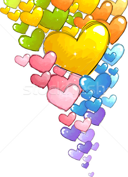 Floating Hearts Stock photo © lenm