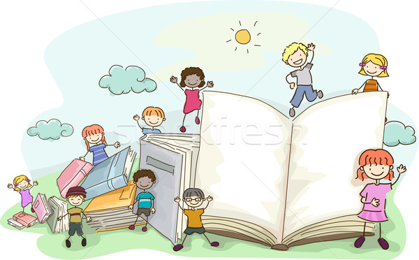 Doodle Kids Book Stock photo © lenm
