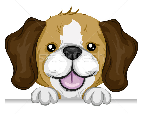 Beagle bord bord marketing Photo stock © lenm