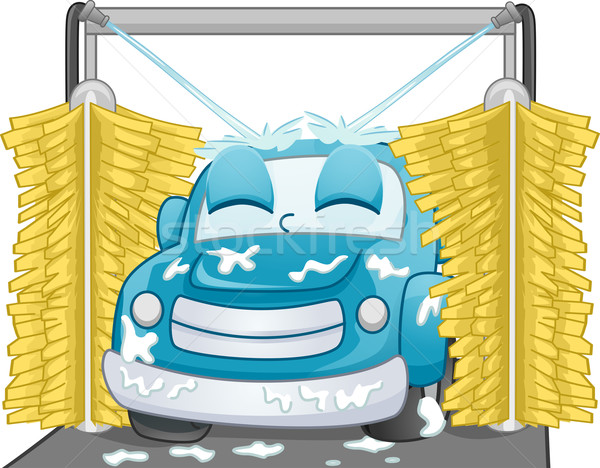 Mascot Car Wash Stock photo © lenm