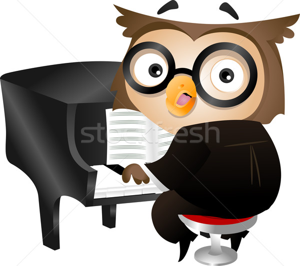Pianist Owl Stock photo © lenm